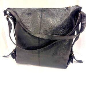 Women’s black purse satchel shoulder bag oversized purse new pebbled leather
